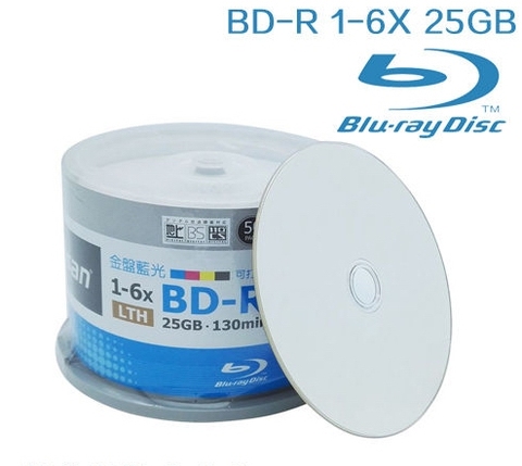 Бесплатная доставка 6x BDR 25g Blu-Ray диск BD-R 25GB blank media 50 шт./лот упаковка в пакеты ► Фото 1/2