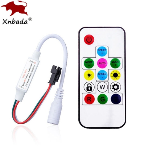 Led Dream-Color Controller DC5-24V с 14 клавишами RF Remote 366 видов изменений эффектов для светодиодной ленты WS2811 WS2812 WS2812B SK6812 ► Фото 1/5