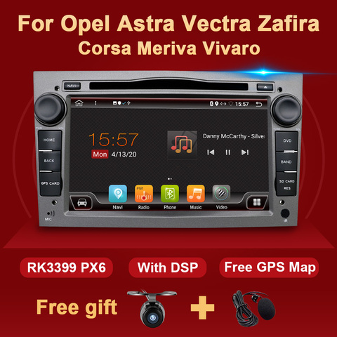 Автомагнитола 2 Din Android для Opel Vectra C Zafira B Corsa D C Astra H G J Meriva Vivaro, мультимедийный проигрыватель, экран 4G, аудио, GPS ► Фото 1/5