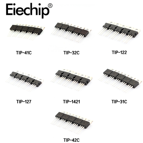 7 значений * 5 шт. разнообразный МОП-транзистор TIP31C TIP32C TIP41C TIP42C TIP122 TIP127 TIP142 TO-220, набор МОП-транзисторов ► Фото 1/4