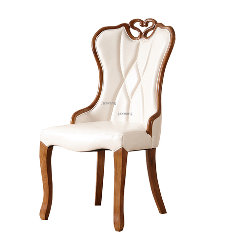 Современный модный обеденный стул усовершенствованная кожа для отдыха Европейский стиль минималистичный Комфорт высокая спинка для столовой ► Фото 1/4