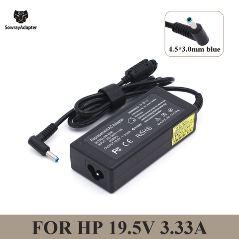 19,5 V 3.33A 4,5*3,0mm 65W Ноутбук AC адаптер питания зарядное устройство для HP Chromebook 11 G4 EE, 11 G5, 11 G5 EE, 14 G3 246 G4 248 ► Фото 1/5