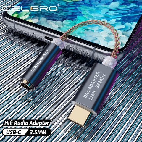 HiFi наушники аудиоадаптер с разъемом USB Type-C до 3,5 мм разъем для наушников Aux кабель с адаптером для конвертера для OnePlus 7/8 Xiaomi Mi 10 Pro ► Фото 1/6