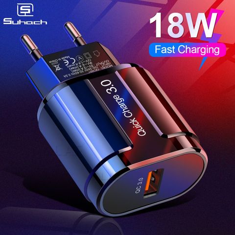Suhach Quick Charge 3,0 2,0 USB зарядное устройство для iPhone Xiaomi Samsung Huawei QC3.0 QC Quick Charing Turbo настенный мобильный телефон зарядное устройство ► Фото 1/6