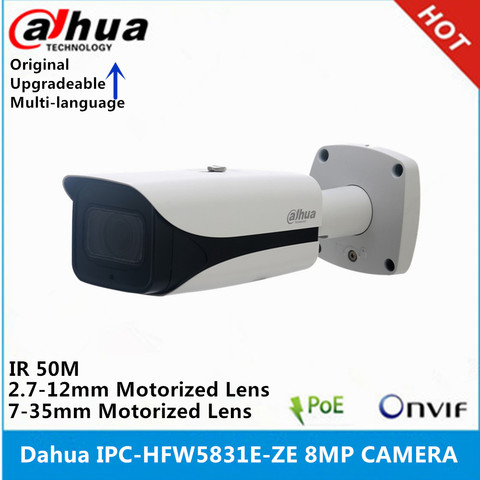 Сетевой видеорегистратор Dahua IPC-HFW5831E-ZE IP Камера 2,7 мм ~ 12 мм или IPC-HFW5831E-Z5E с переменным фокусным расстоянием Моторизованный объектив 8MP IR50M встроенной аудио-интерфейс ► Фото 1/2