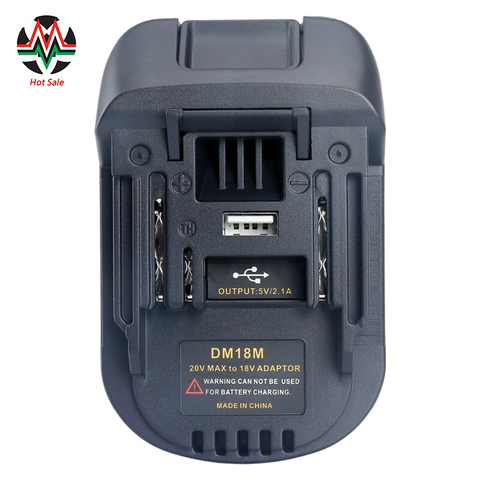 20V-18V Аккумуляторный преобразователь адаптер DM18M для Dewalt Mikwaukee для Li-Ion Зарядное устройство для MAKITA BL1830 BL1850 батареи 2022 ► Фото 1/6