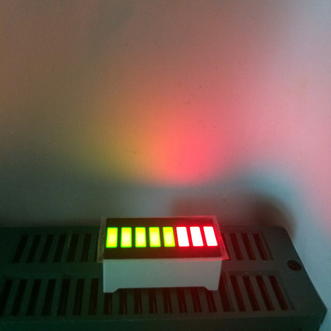 8-сегментная  двухцветная светодиодная линейная шкала. (Зеленый-5/Красный-3) Лот - 5 шт. ► Фото 1/4