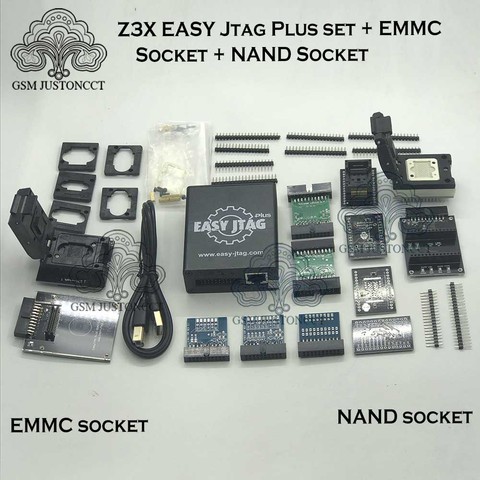 Новая версия, полный комплект товара, бокс Easy-Jtag plus box + EMMC socket + NAND socket ► Фото 1/6