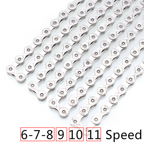 EverDawn велосипедная цепь 6/7/8 9 10 11 скорость покрытия Высококачественная стальная Антикоррозийная велосипедная цепь для горных дорог bike116L ► Фото 1/6