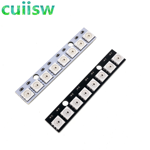 8*1 бит 8 бит WS2812 WS 2811 5050 RGB СВЕТОДИОДНЫЙ модуль панели лампы 5 в 8 бит Радужный светодиодный точный свет для Arduino 8-канальный свет s ► Фото 1/6