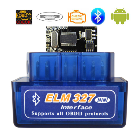 OBD2 сканер ELM327 Bluetooth V1.5 OBDII автомобильный диагностический сканер ELM 327 Bluetooth OBD 2 для Android Считыватель кодов диагностический инструмент ► Фото 1/6