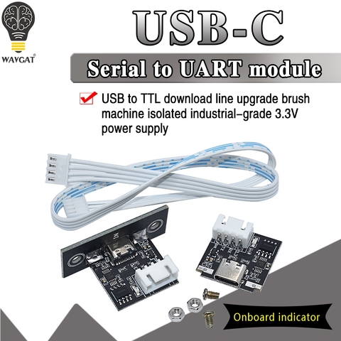 Изолированный модуль USB в TTL USB-C к последовательному порту UART, обновление линии, кисть промышленного класса 3,3 В ► Фото 1/6