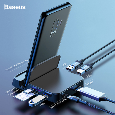 Док-станция Baseus USB Type C для Samsung S10 S9 Dex Pad, док-станция с адаптером питания для Huawei P30 P20 Pro ► Фото 1/6