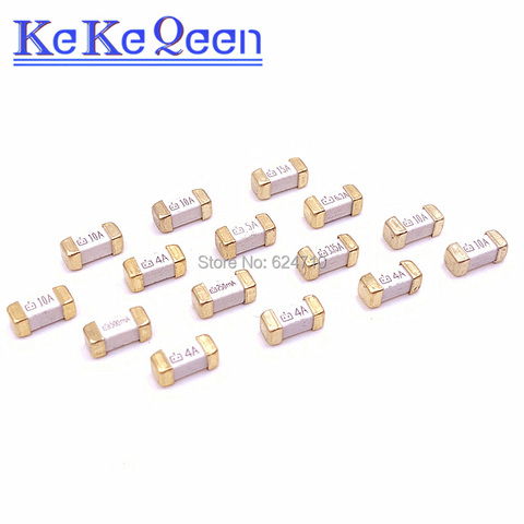 10*10 шт. = 100 шт. Новинка 1808 SMD 1A 2A 3A 4A 5A 6.3A 8A 10A 12A 15A каждый 10 шт. SMT керамические Предохранители для поверхностного монтажа ► Фото 1/6