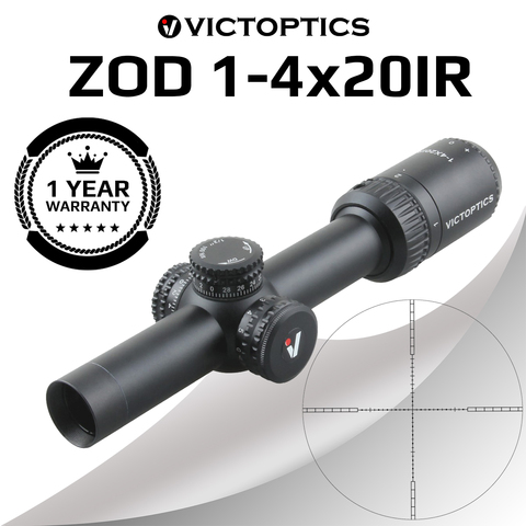 Victoptics Зод 1-4X20IR 1/2 МОА 5 уровня освещенности красного и зеленого цветов, прицел для охоты тактический съемки пневматическое оружие AR15 .223 ► Фото 1/6