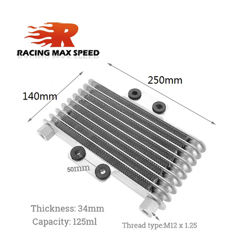 Масляный радиатор для мотоцикла, радиатор для топливного двигателя 125-250 куб. См, Кроссовый мотоцикл, мотовездеход, серебряный мотор для Yamaha JYM250 YS250 ► Фото 1/6