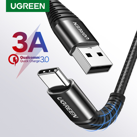 Кабель USB Type-C UGREEN, провод для быстрой зарядки и передачи данных, 3 А, для Samsung S9, Xiaomi ► Фото 1/6