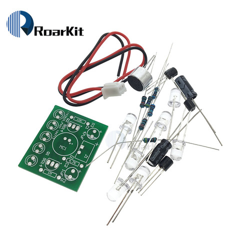 Электронный Забавный набор, голосовое управление, мелодия, лампа, светодиодный световая мелодия, сделай сам, производство, набор, Обучающие электронные наборы, лаборатория печатных плат ► Фото 1/5