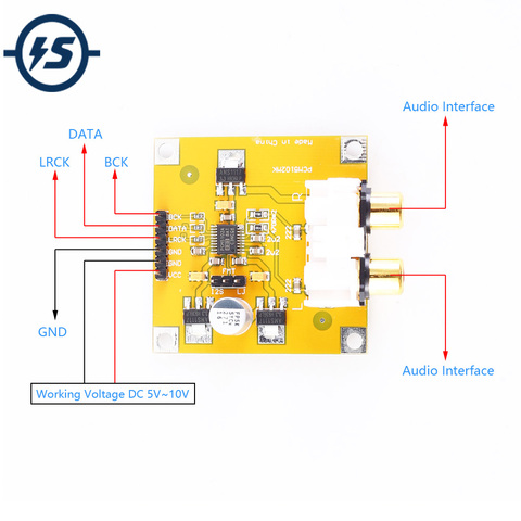 5 в постоянного тока PCM5102 DAC декодер I2S модуль воспроизведения голоса для Raspberry Pi ► Фото 1/6