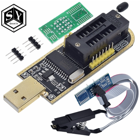 Программатор серии GREAT IT CH341A 24 25 EEPROM Flash BIOS USB + тестовый зажим SOIC8 SOP8 для EEPROM 93CXX / 25CXX / 24CXX ► Фото 1/6