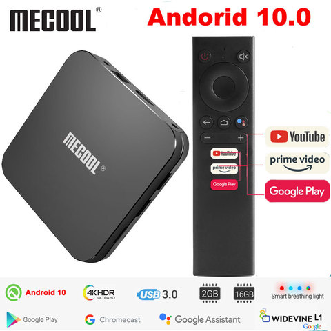 Классическая ТВ-приставка Mecool KM9 Pro, сертификат Google, Amlogic S905X2, Android 10,0, 2 ГБ 16 ГБ, 4K, HDR, голосовое управление, приставка Android ► Фото 1/6