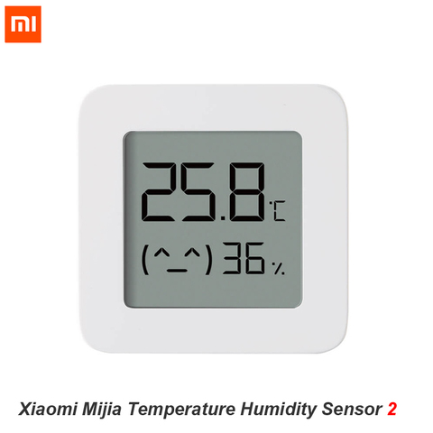 Датчик температуры и влажности Xiaomi Mijia 2, беспроводной умный цифровой измеритель влажности с поддержкой Bluetooth и ЖК-дисплеем для умного дома ► Фото 1/6
