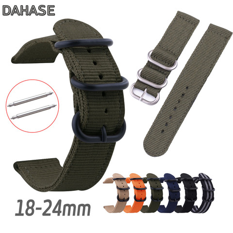 Nylon Watch Band 18mm 20mm 22mm 24mm Replacement Watch Strap for Samsung Gear Amazfit MOTO Universal Knit Bracelet with Pins ► Фото 1/6