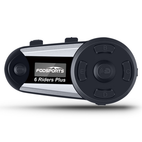 Fodsports V6 Plus Интерком мото rcycle Шлем Интерком Мото bluetooth шлем гарнитура 6 всадников 1200 м Intercomunicador FM LED ► Фото 1/6