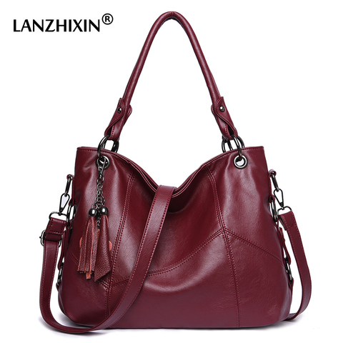 Lanzhixin, женские кожаные сумки, женские сумки-мессенджеры, дизайнерская сумка через плечо, женская сумка, сумки с ручками сверху, сумки-тоуты, сумки на плечо 819S ► Фото 1/6