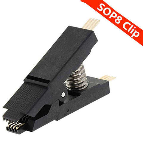 SOIC8/SOP8 Flash Chip IC черный зажим для тестирования BIOS/24/25/93 программатор Adpter (SOP8 Clip) ► Фото 1/6