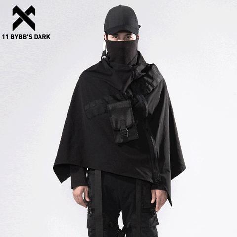 11 BYBB'S темная похоронная хип-хоп куртка Techwear уличная одежда на молнии уличная ветрозащитная шаль 2022 Свободный кардиган ветровка накидка ► Фото 1/6