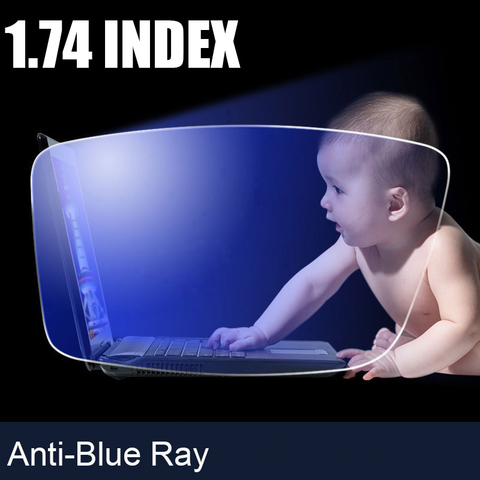 Оптические очки по рецепту Anti-Blue Ray, индекс 1,74, стандартные линзы, в сборе с оправой для очков ► Фото 1/6