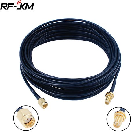 RP SMA Male к RP SMA Female Удлинительный кабель для WIFI антенны RF Коннектор RG174 кабель ► Фото 1/3