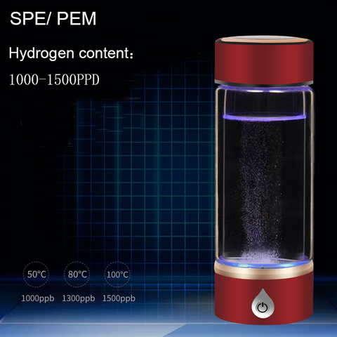 Новый генератор водорода SPE/ PEM, бутылка с ионизатором воды ATE H2 и O2, используется в бутылках из ПЭТ с высоким содержанием чистого водорода ► Фото 1/6
