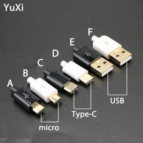10 комплектов, 5 контактов, Micro USB 2,0, штекер, 4 контакта ► Фото 1/6