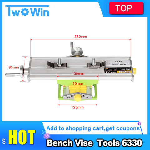Мини Многофункциональный перекрестный Рабочий стол для сверления, фрезерный станок, скамейка, тиски, механические инструменты 6330 ► Фото 1/4