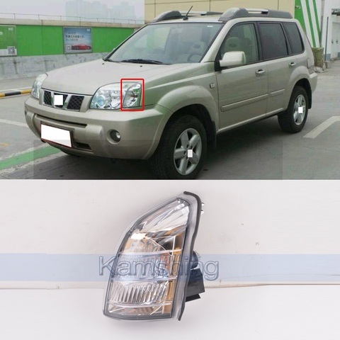 CAPQX для Nissan X-trail Xtrail T31 T30 2001 2002-2006 переднее боковое крыло, светильник, Угловой поворотный светильник, головной светильник, габаритный сигнальный фонарь ► Фото 1/6