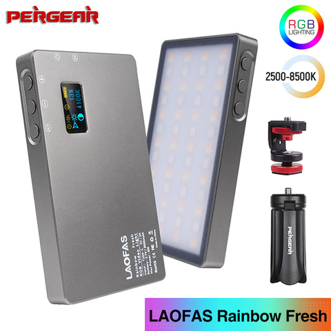 LAOFAS Rainbow Fresh RGB 2500K-8500K мини видео светодиодный светильник, портативный полноцветный светильник, заполняющий светильник для съемок камеры ► Фото 1/6