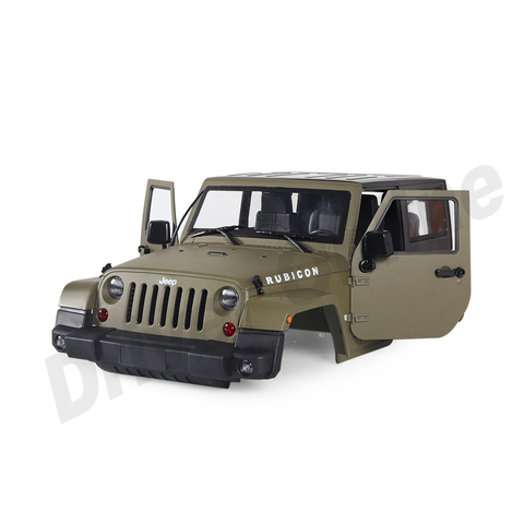 1/10 жесткая пластиковая колесная база 275 мм 2 двери Wrangler JK Rubicon корпус для радиоуправляемого гусеничного автомобиля Axial SCX10 90027 RC4WD D90 D110 CC01 ► Фото 1/6