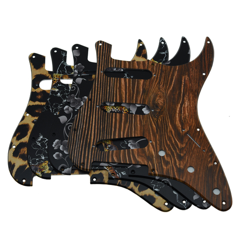 KAISH 11 отверстий, пластиковая 3D печатная пластина ST/Strat для защиты гитары, пластина для царапин, задний мост Подходит для Jimi/Hendrix Stratocaster ► Фото 1/5