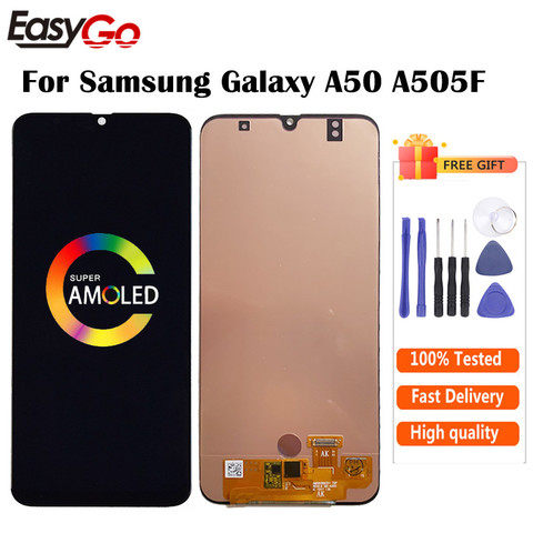 Для Samsung galaxy A50 LCD A505F/DS A505F A505FD A505A ЖК-дисплей с сенсорным экраном дигитайзер сборка бесплатная доставка ► Фото 1/6