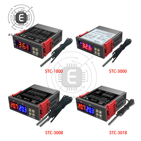 STC-1000 STC-3000 STC-3008 STC-3018 светодиодный цифровой Температура контроллер термостат терморегулятор инкубатор 12V 24V 110V 220V ► Фото 1/6