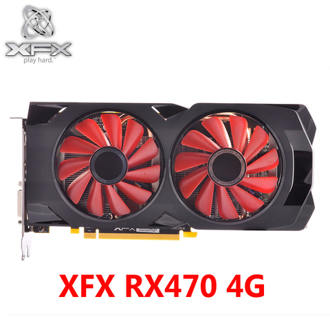 XFX видеокарта RX 470 4 Гб 7000 МГц GDDR5 видеокарты для AMD RX 400 серии VGA RX 470 DisplayPort 570 580 RX470-4GB HDMI б/у ► Фото 1/5