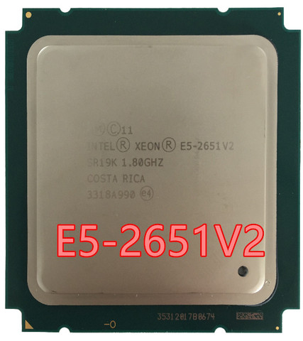 Процессор Intel Xeon Φ V2 E5 2651 V2 CPU 1,8 LGA 2011 SR19K двенадцать ядер процессор для настольного компьютера e5 2651V2 E5 2651 ► Фото 1/1