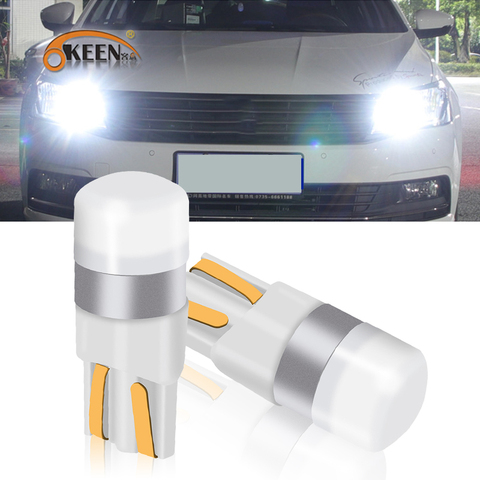 Светодиодная лампа для чтения OKEEN T10 W5W 3030 SMD, автомобильный внутренний купол автомобиля, дверь, фонарь для багажника 6000K ► Фото 1/6