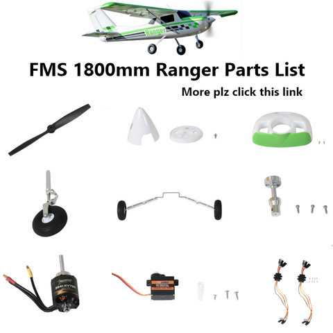 FMS 1800 мм Ranger запасные Запчасти список Кок воздушного винта обтекатель на двигатель вал Mount Board для посадки Шестерни ESC RC самолет ► Фото 1/6