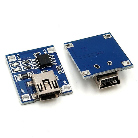 Mini Micro-c USB 5V 1A 18650 TP4056 модуль зарядного устройства литиевой батареи зарядная плата с защитой и двумя функциями 1A li-ion ► Фото 1/3
