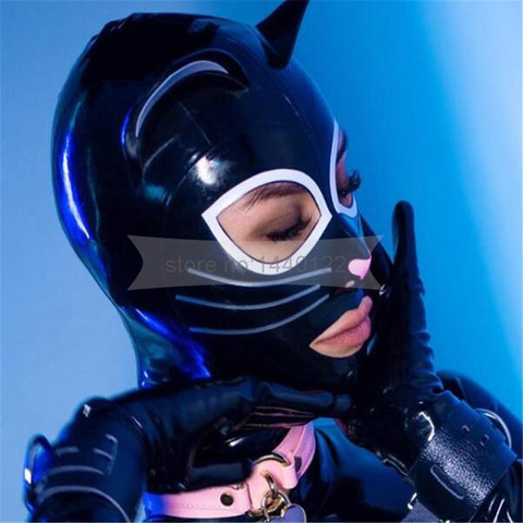 Латексная Резиновая женская кошачья маска для косплея на молнии сзади  размер цвет на заказ BNLM258 - История цены и обзор | Продавец AliExpress -  Latex clothing Club | Alitools.io