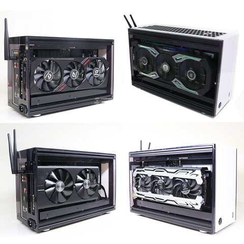 A50 Mini DIY настольный чехол ITX, материнская плата, Прозрачный Акриловый чехол для игрового компьютера с блоком питания, комплекты радиаторов ► Фото 1/5