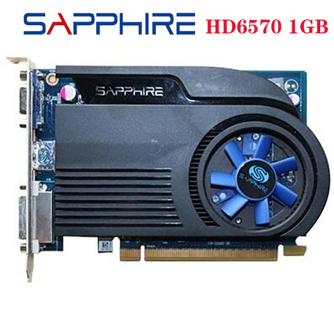 Б/у SAPPHIRE видеокарты HD6570 1 ГБ GDDR3 AMD, графическая карта GPU Radeon HD 6570, офисный компьютер для AMD Card HDMI оригинал ► Фото 1/6